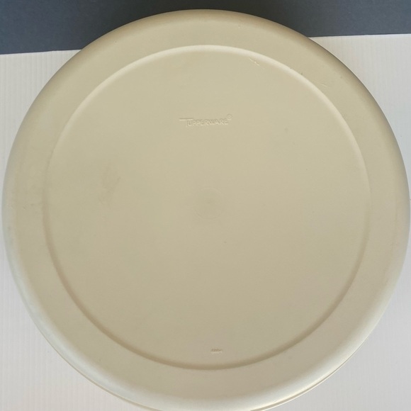 Tupperware Vintage Divided Veggie Deli Party Tray w/Dip Bowl #1665 Almond 3 Pc - Picture 7 of 7